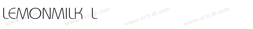 LEMONMILK Light字体转换
